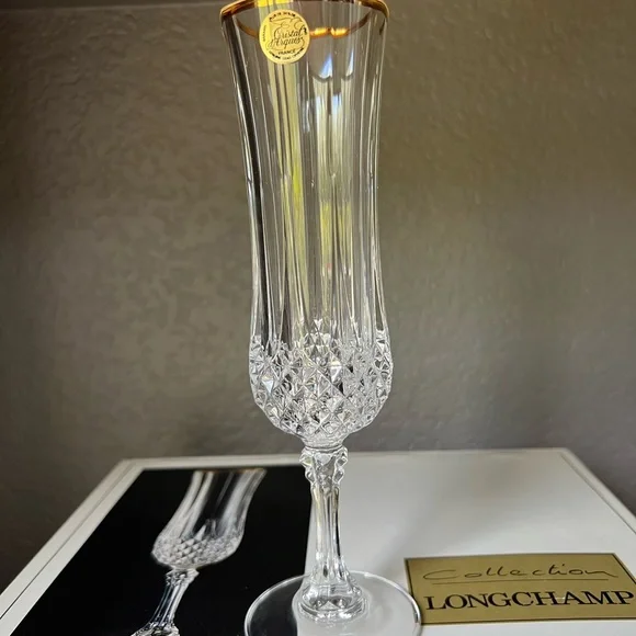 New vintage Longchamp Gold Champagne Flutes - Picture 7 of 10